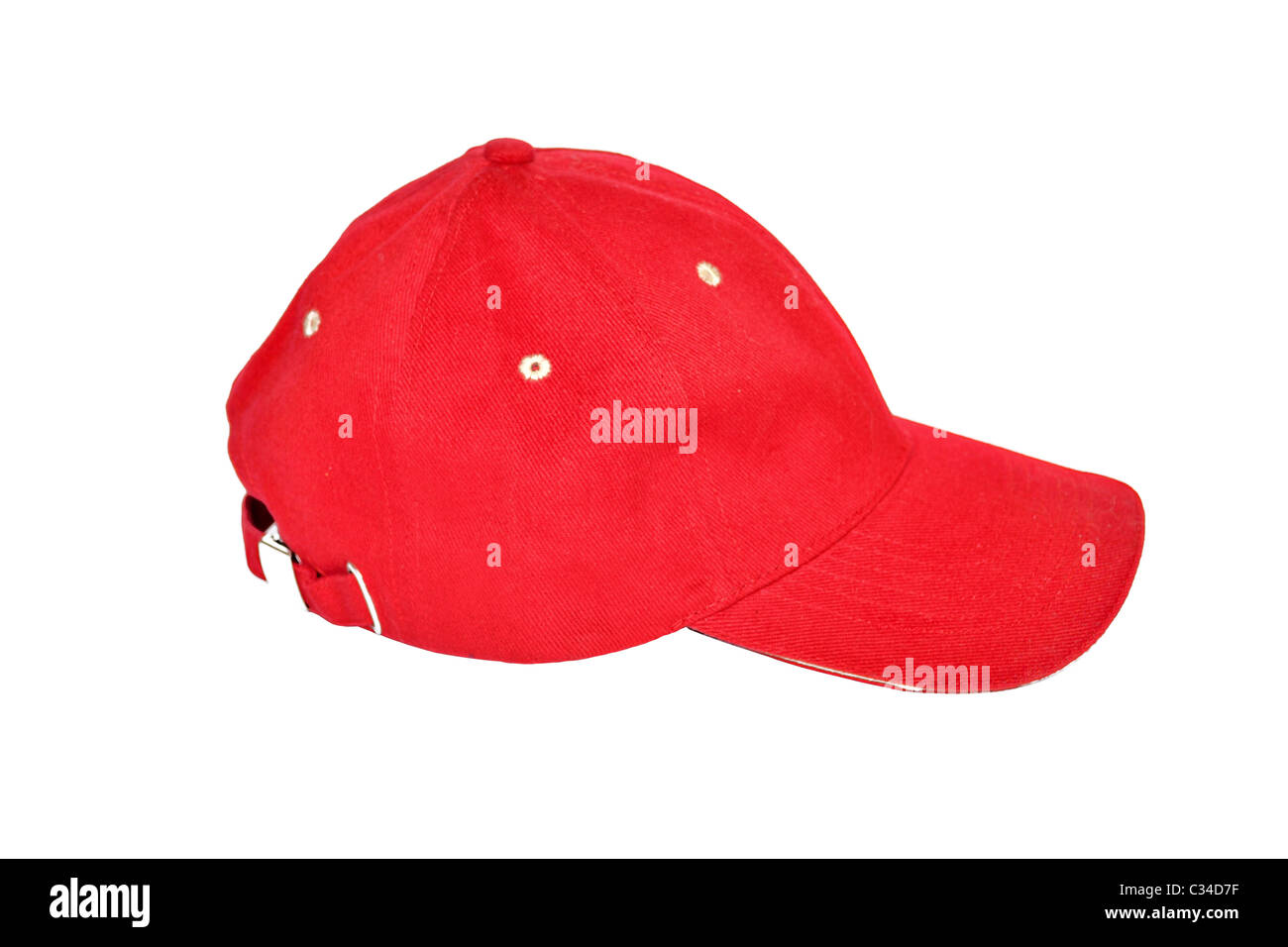 Red baseball cap Stock Photo