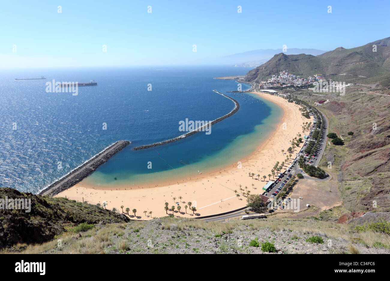Playa de las Teresitas beach, Canary Island Tenerife, Spain Stock Photo