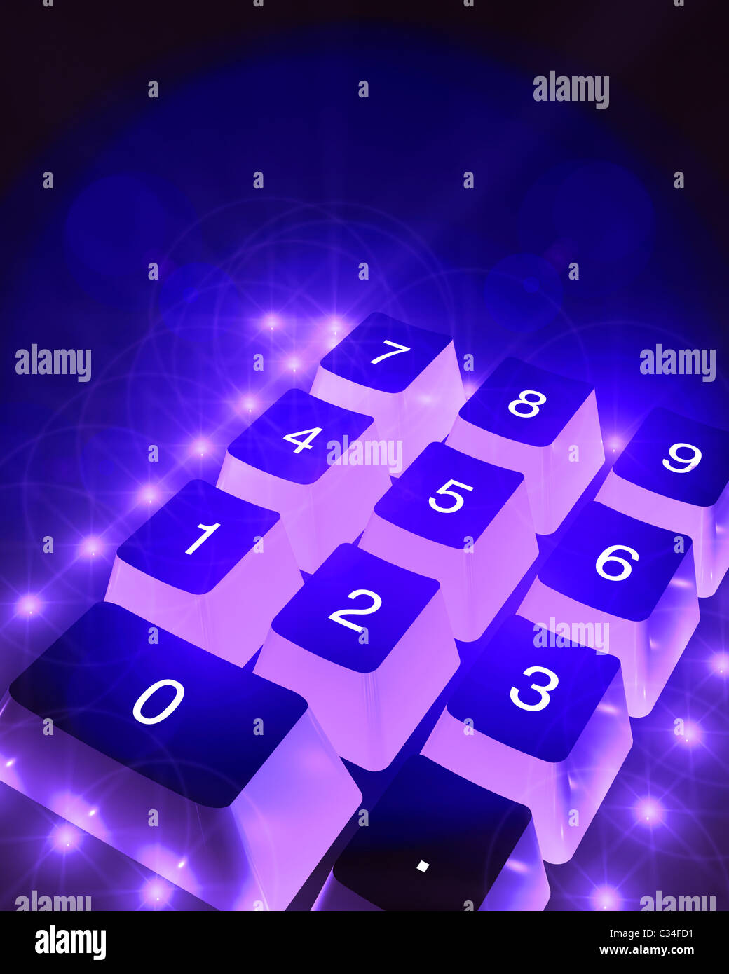 KEYPAD NUMBERS KEYS KEYBOARD TECHNOLOGY LETTERS Stock Photo - Alamy