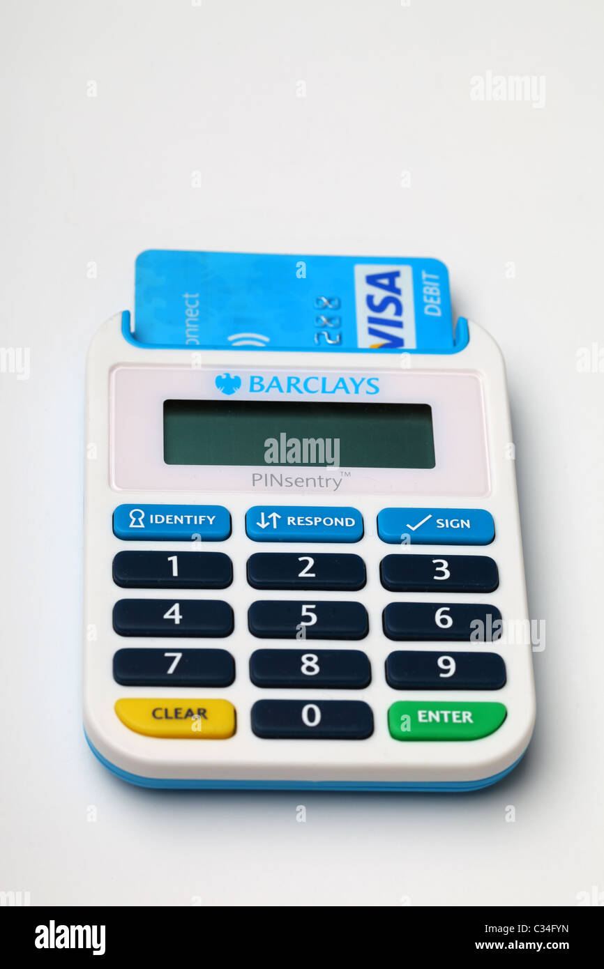 Barclays Pinsentry machine. Stock Photo