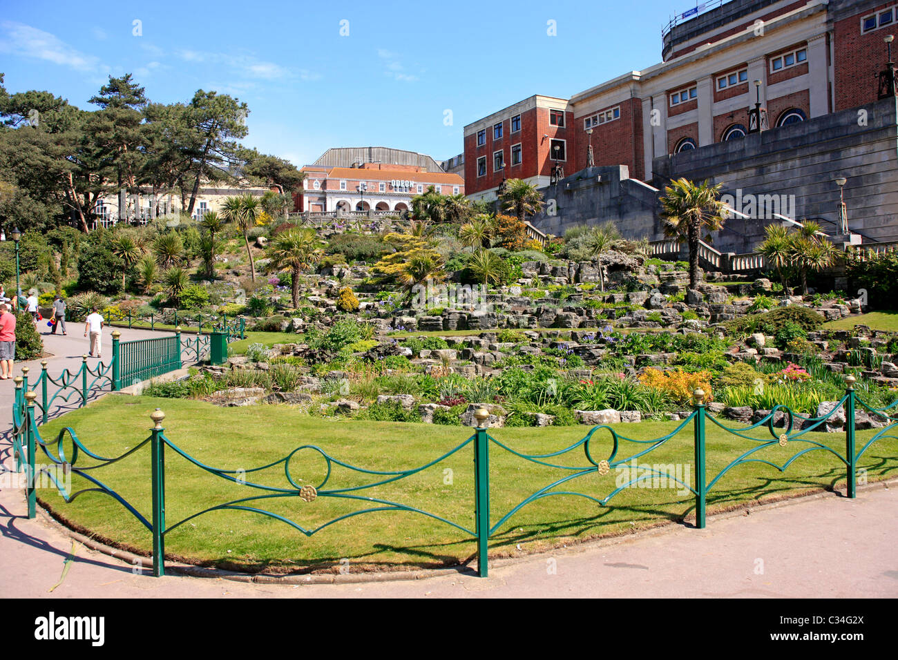 The Rockery in the Winter Gardens at the side of the Pavilion Theater ...