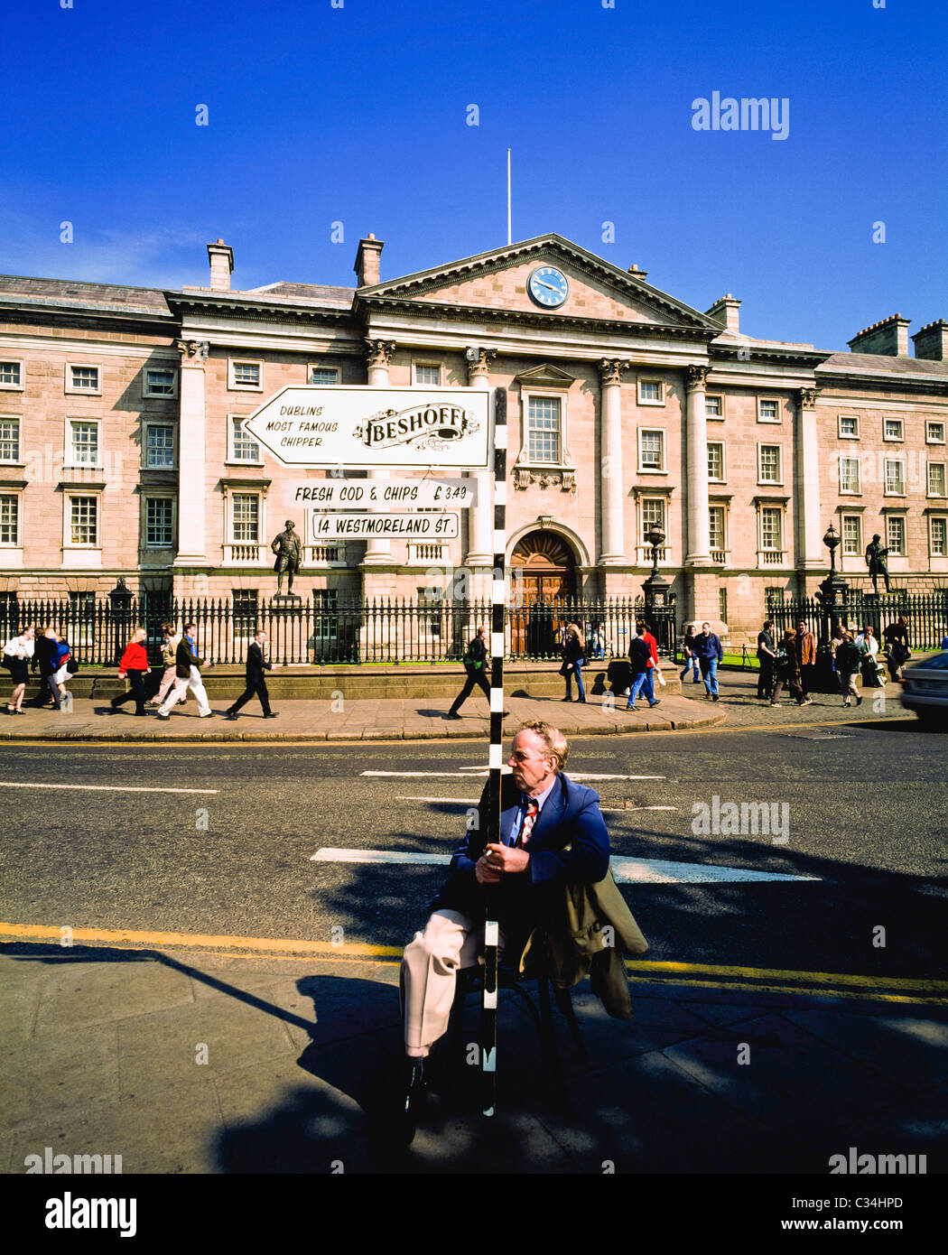 Dublin, Co Dublin, Ireland, Sign For Beshoff Fish And Chips Outside