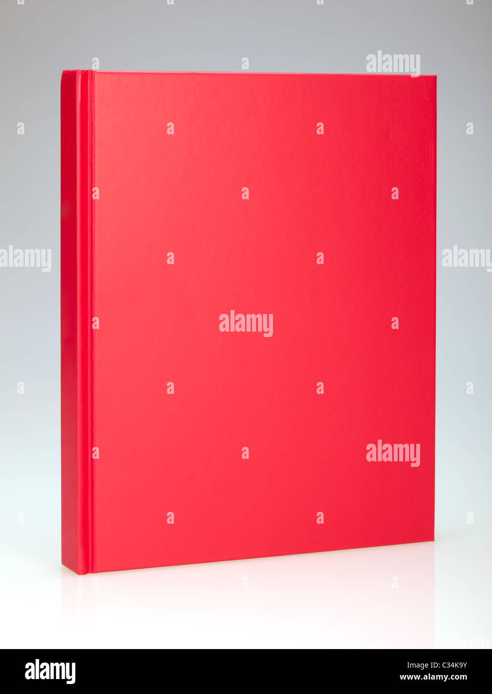 Red book with plain hardcover, for design layout Stock Photo