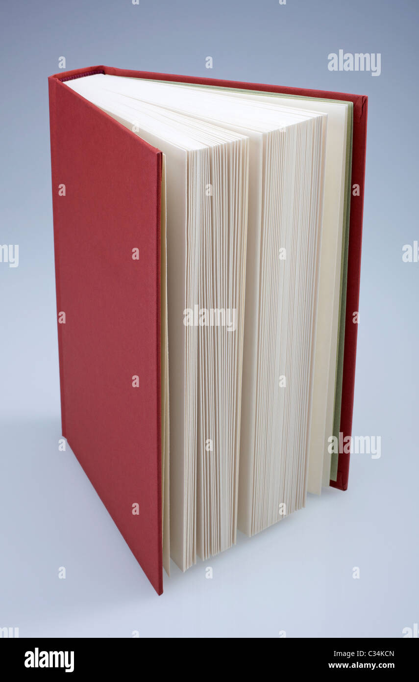 Red book with hardcover, for design layout Stock Photo