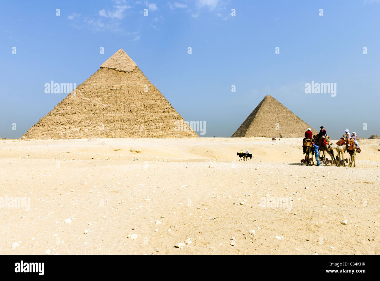 Pyramid of Chephren and Cheops Giza necropolis, Lower Egypt Stock Photo Alamy