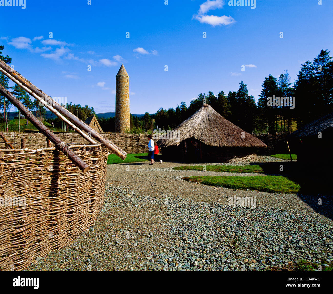 Near Omagh, Co Tyrone, Northern Ireland, Ulster History Park, Round