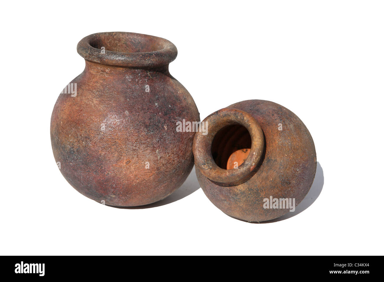 Earthenware Clay Pot Isolated on White Background Stock Photo - Image of  pottery, open: 189986110