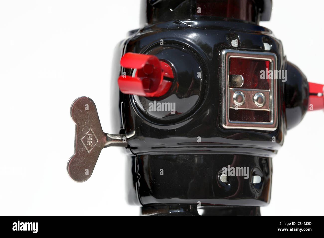 Clockwork robot toy Stock Photo