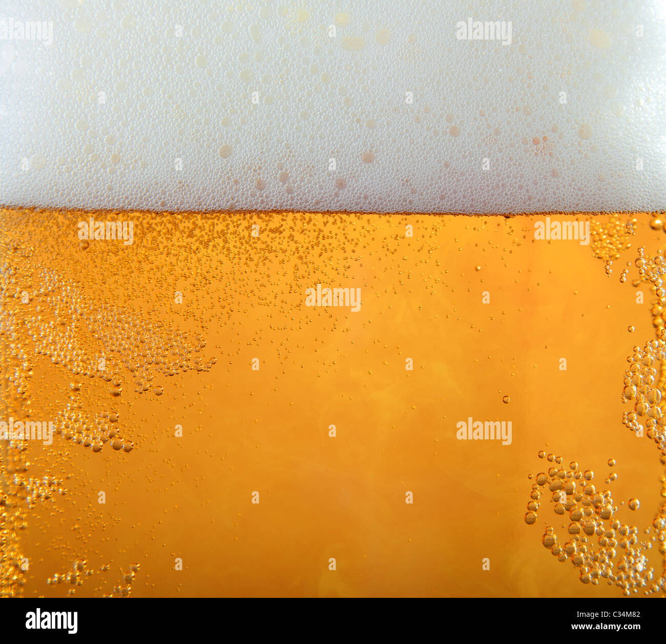 Beer in glass texture Stock Photo