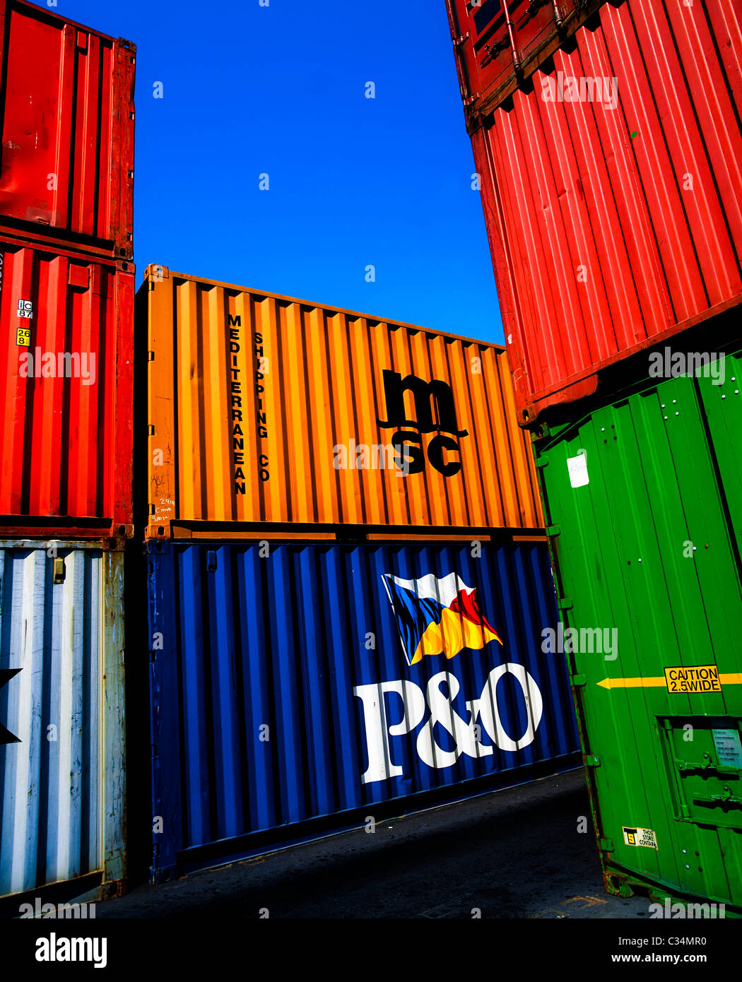 Co Dublin,Ireland;Container Ship At Dublin Port Stock Photo Alamy