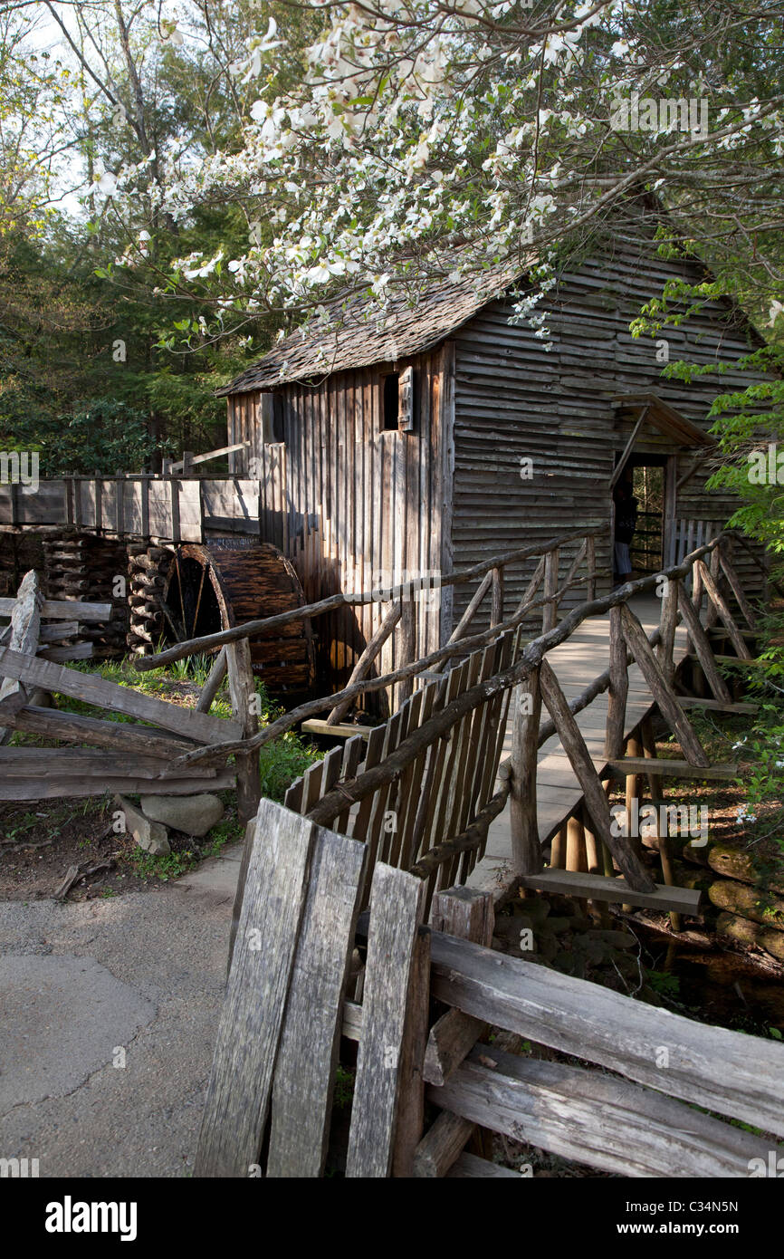 Great Smoky Mountains National Park, Tennessee - The John P. Cable Grist Mill in Cades Cove. Stock Photo