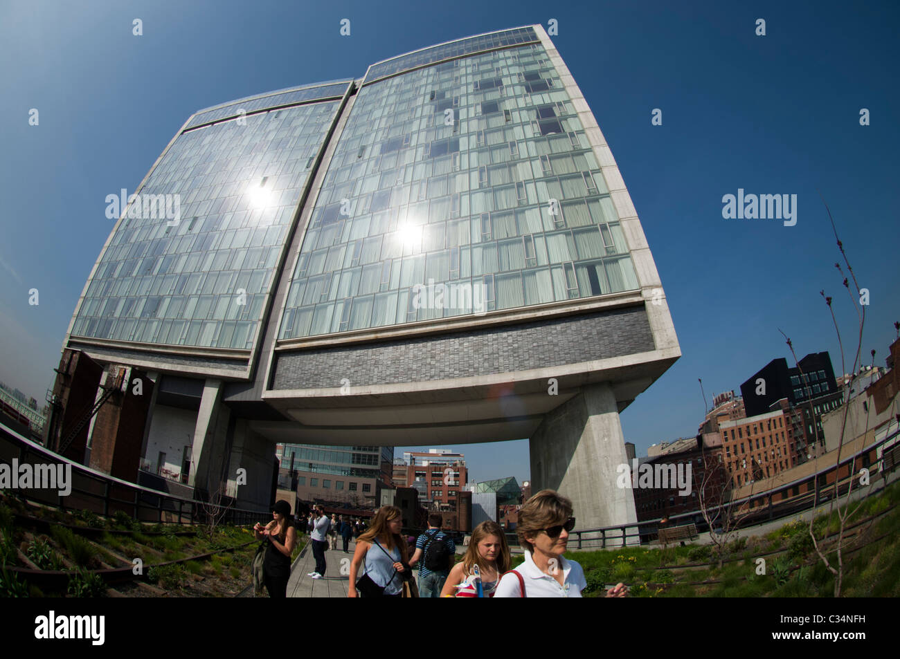 The Standard Hotel in the trendy Meatpacking district in New York is