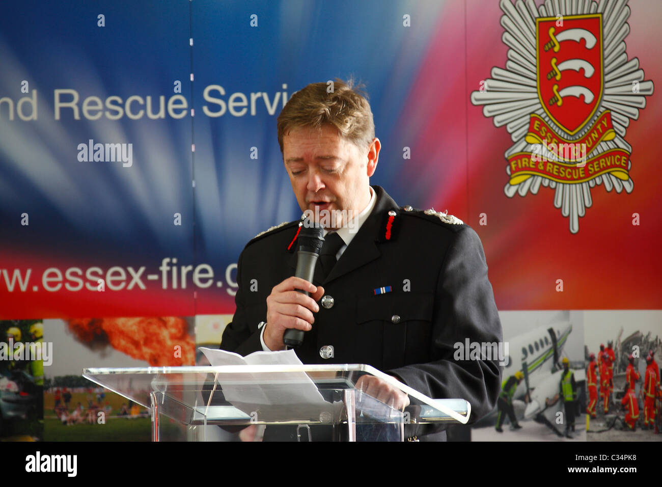 Essex County Fire and Rescue Service, Chief Fire Officer, David Johnson Stock Photo Alamy
