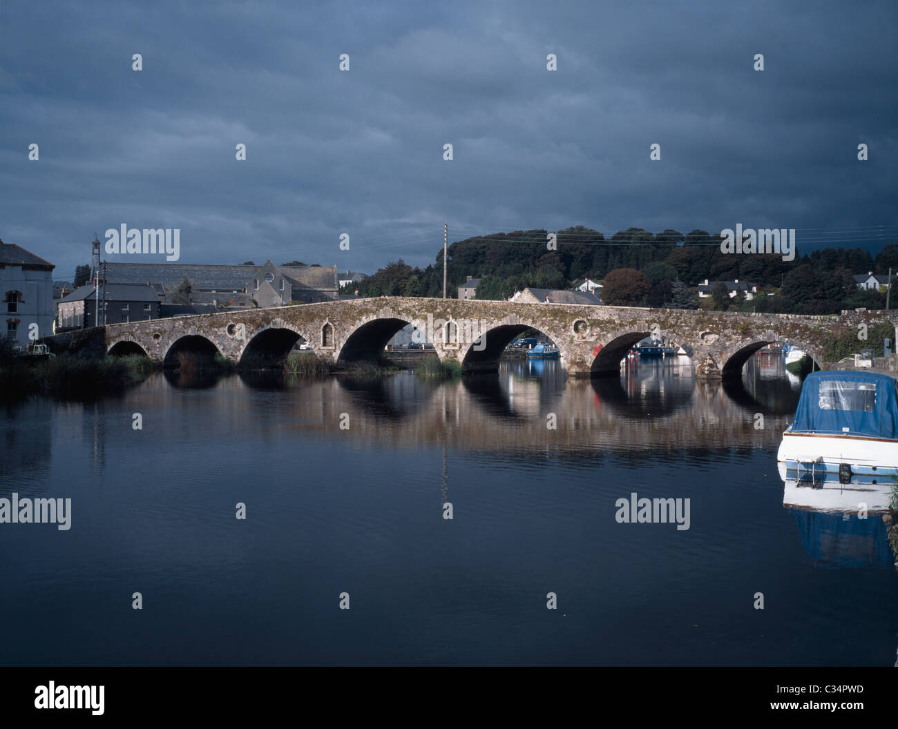 Graiguenamanagh,Co Kilkenny,Ireland;View Of A Bridge Over River Barrow Stock Photo