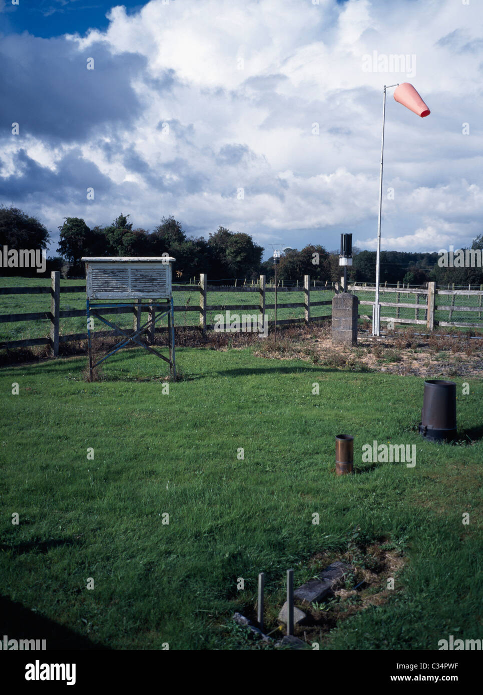 Navan,Co Meath,Ireland;Small Weather Station Stock Photo