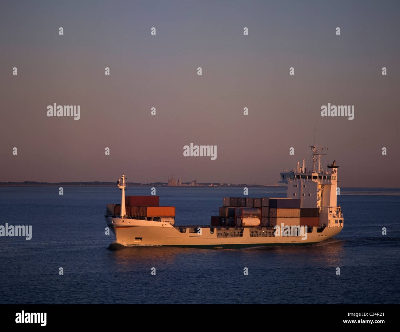 Container Ship At Sea Stock Photo - Alamy