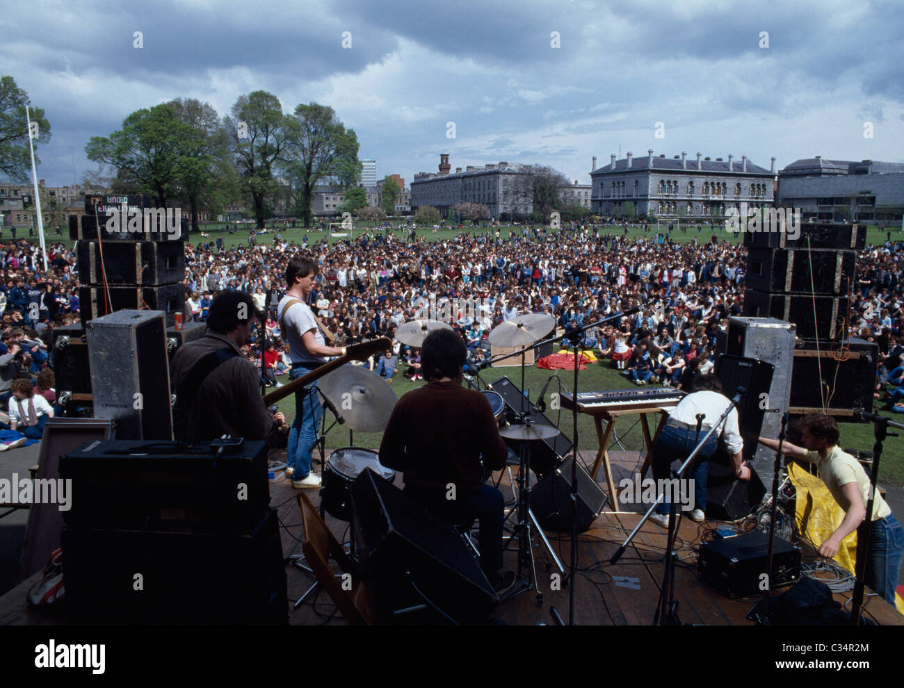 Dublin,Co Dublin,Ireland;Open Air Concert At Trinity College Stock Photo Alamy