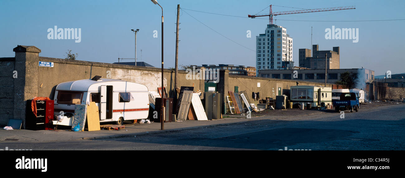 Forbes St,Co Dublin,Ireland;Traveller's Caravans Stock Photo