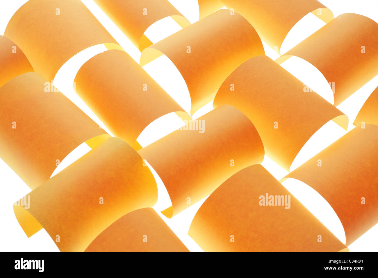 Yellow Paper Rolls Stock Photo Alamy