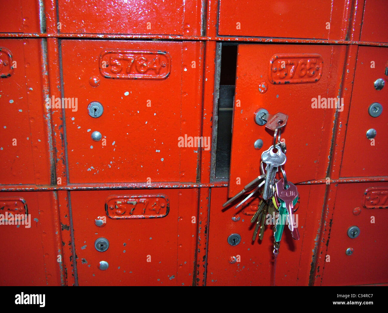 Unlocked post office box, Main Post Office, Auckland New Zealand Stock