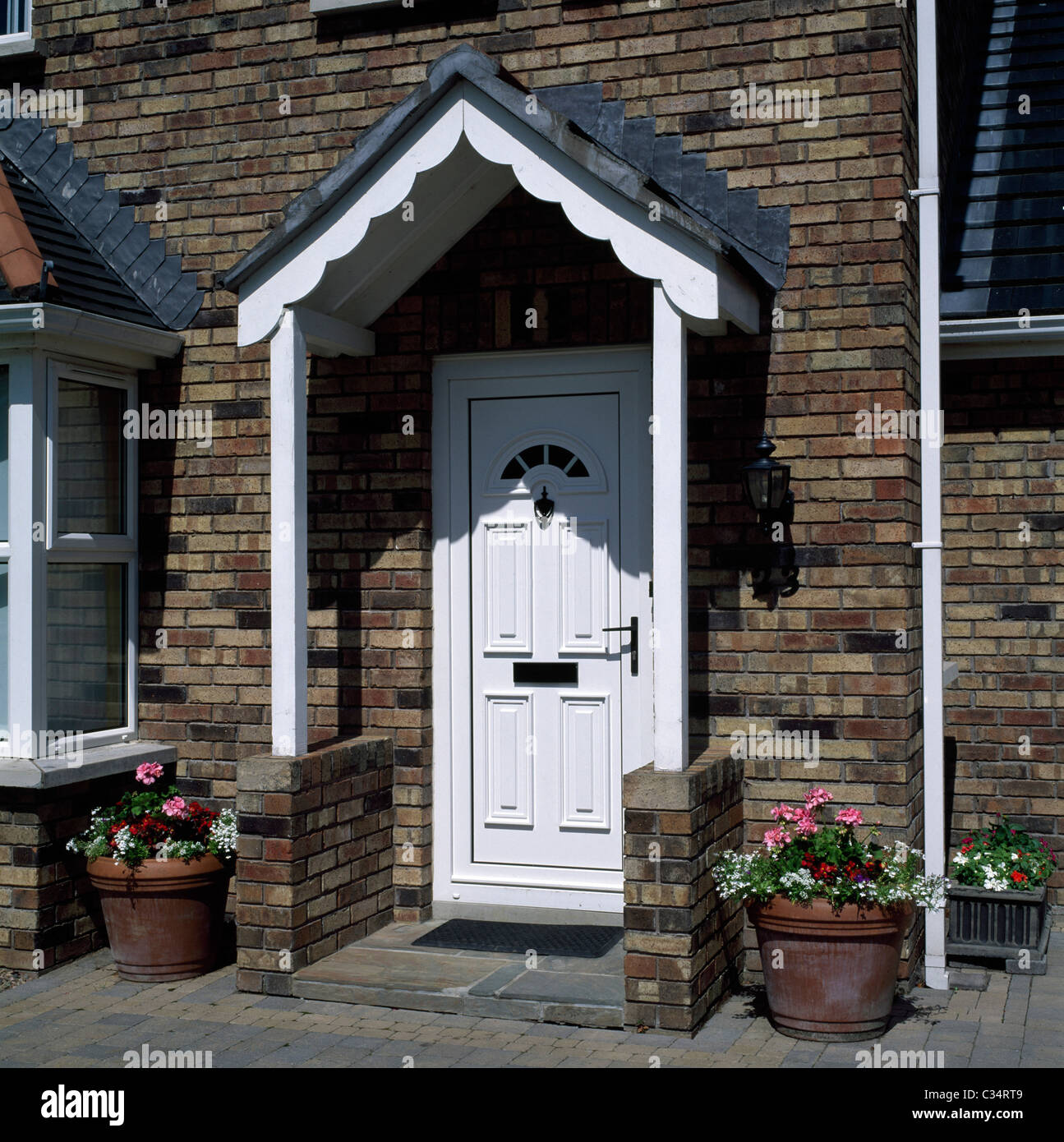 Doorway Of Detached House, Ireland Stock Photo