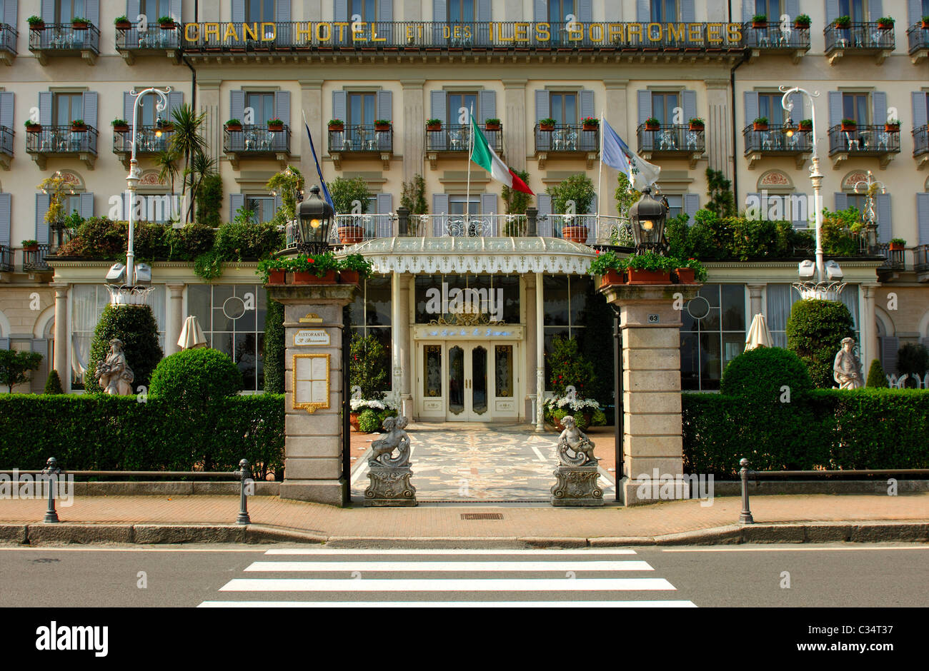 Grand Hotel Des Iles Borromees, Stresa, Piedmont, Italy Stock Photo