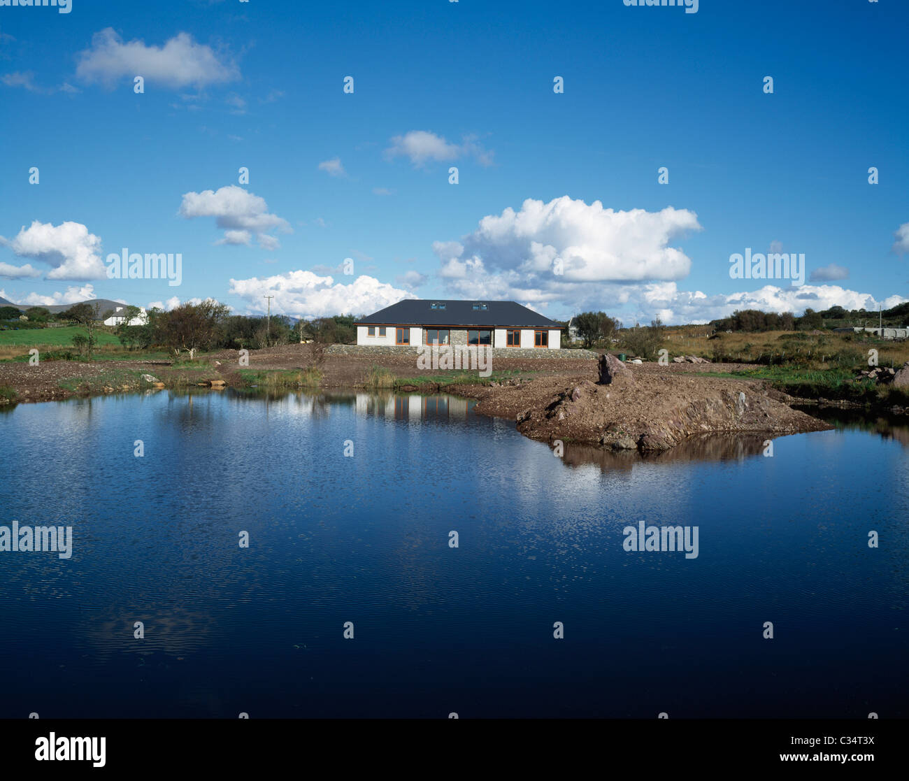 House Of Vinnie Jones, Kenmare Bay, County Kerry, Ireland Stock Photo