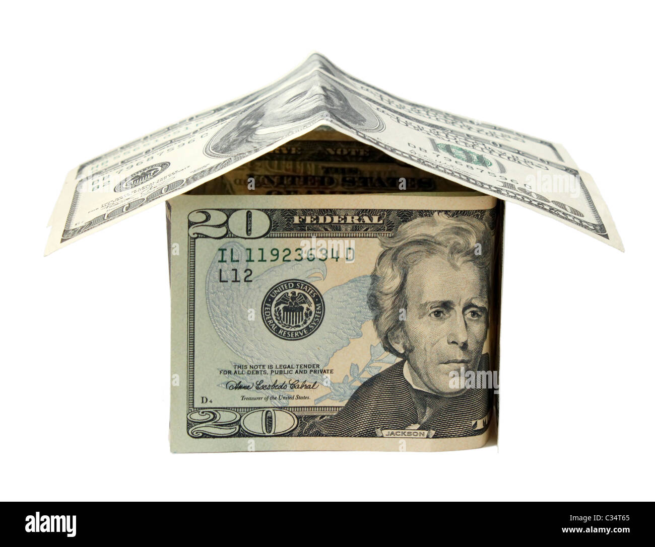 house made of banknotes Stock Photo