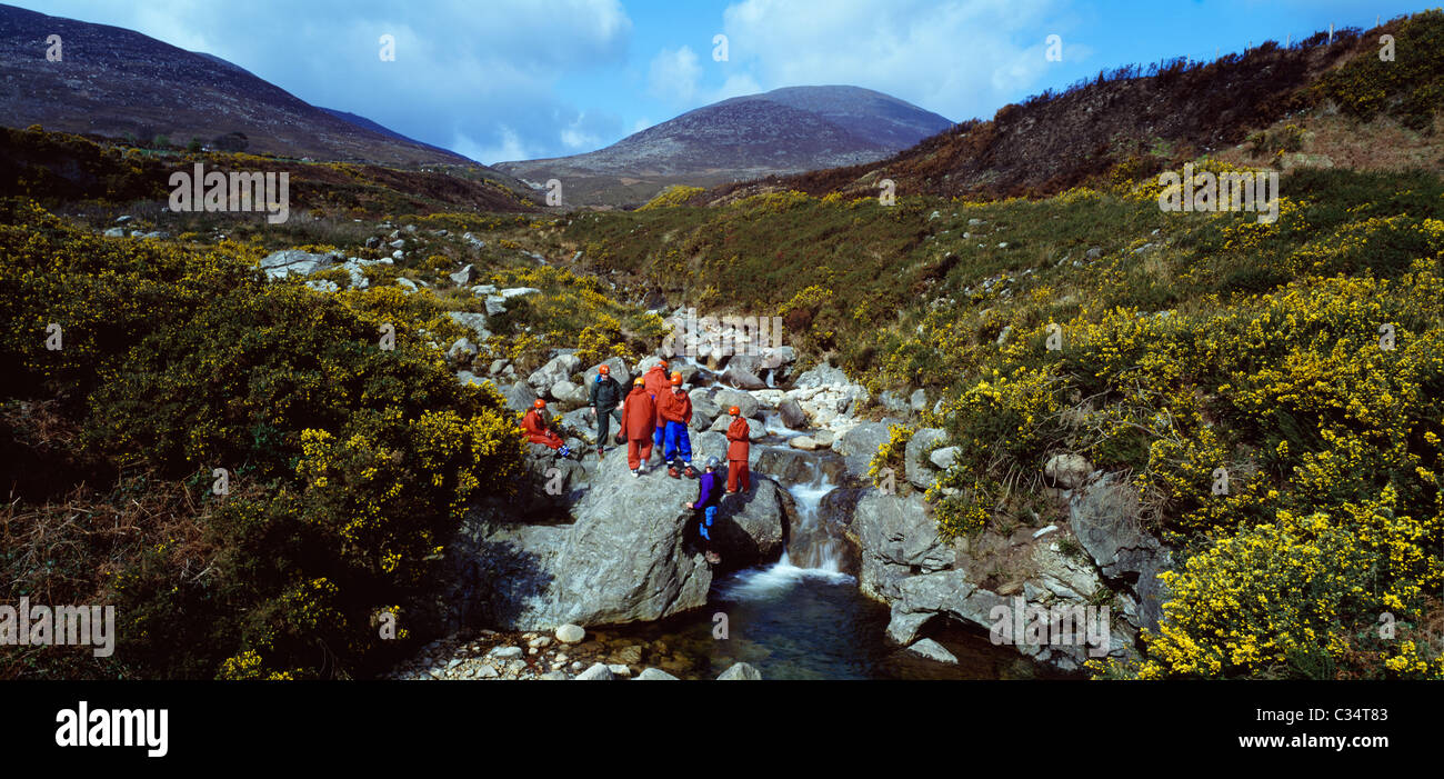 Hiking In The Mourne Mountains, County Down, Ireland Stock Photo