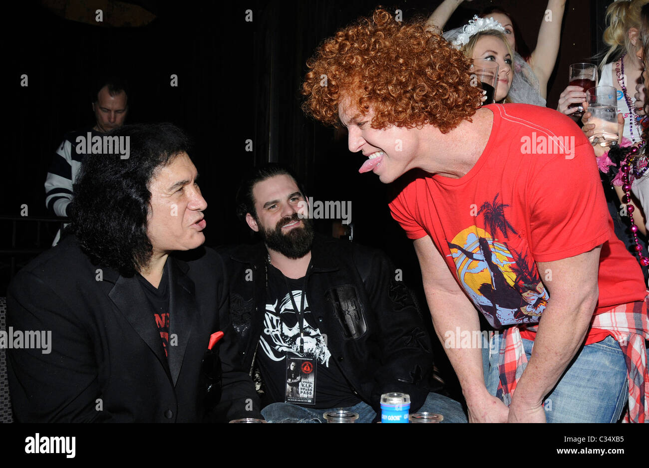 Gene Simmons, Jason Dussault and Carrot Top Moneybag clothing launch