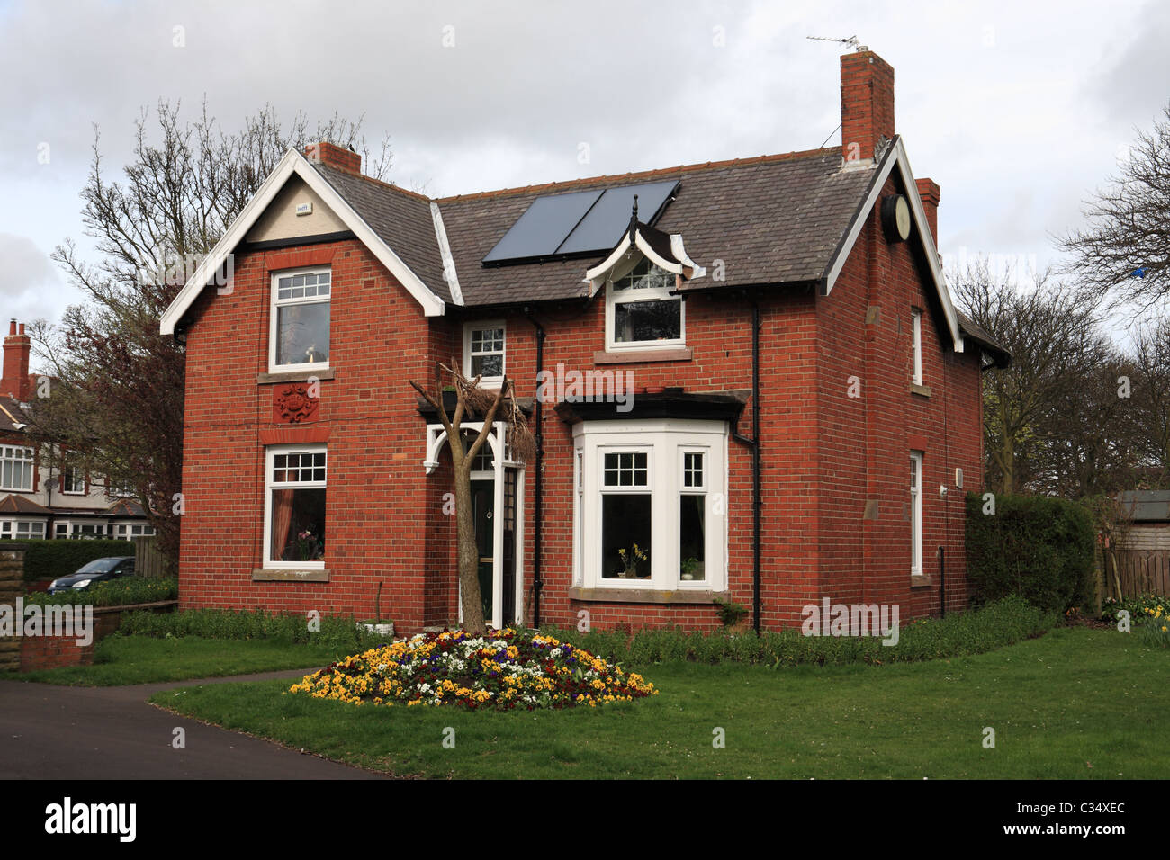 Ridley Park house with thermal solar panels, Blyth, Northumberland