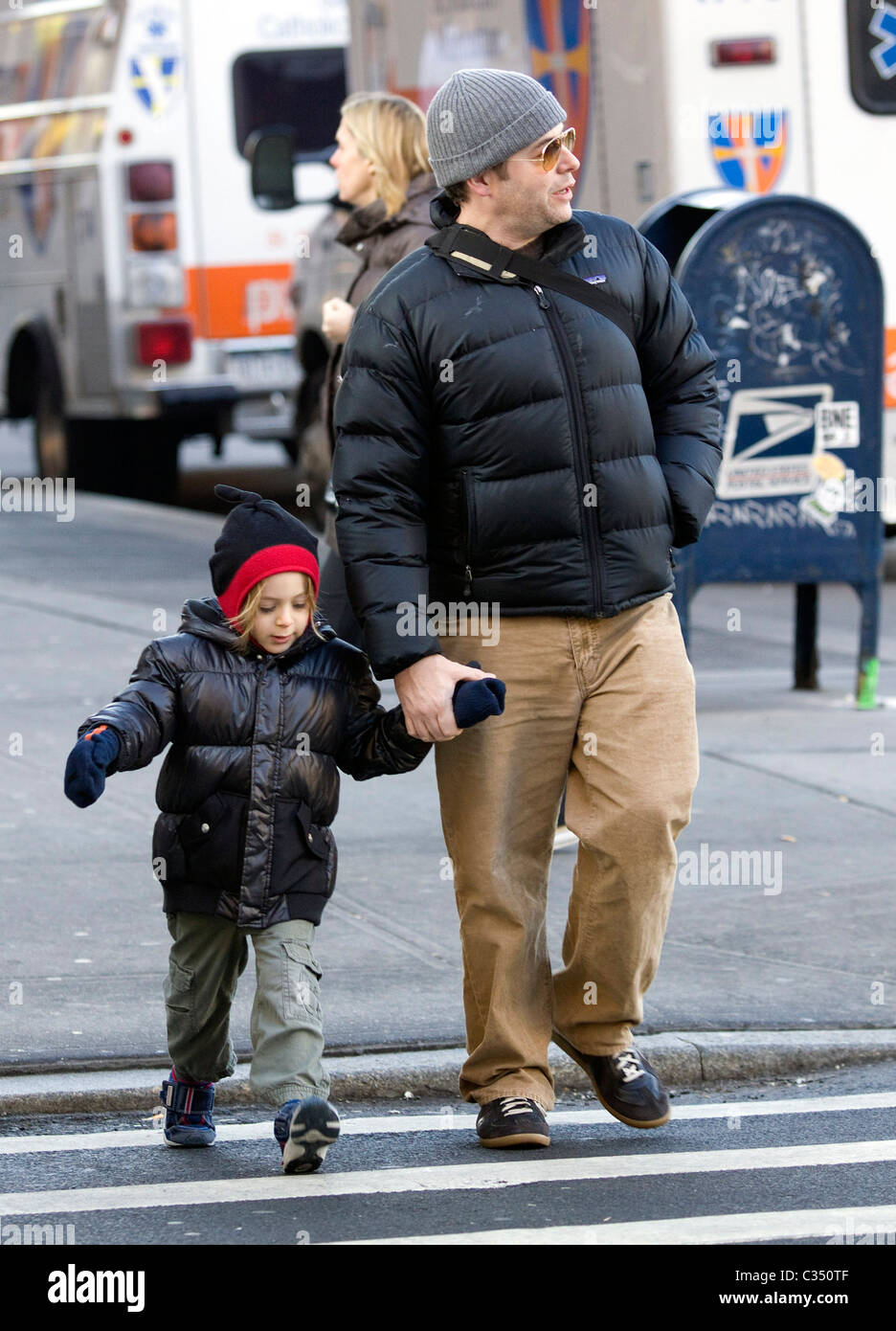 James Wilkie Broderick and father Matthew Broderick out and about in(04)