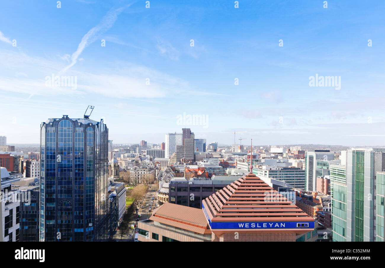 View of Birmingham City Centre, West Midlands, England, UK. Showing the Colmore Business District (CBD). Stock Photo