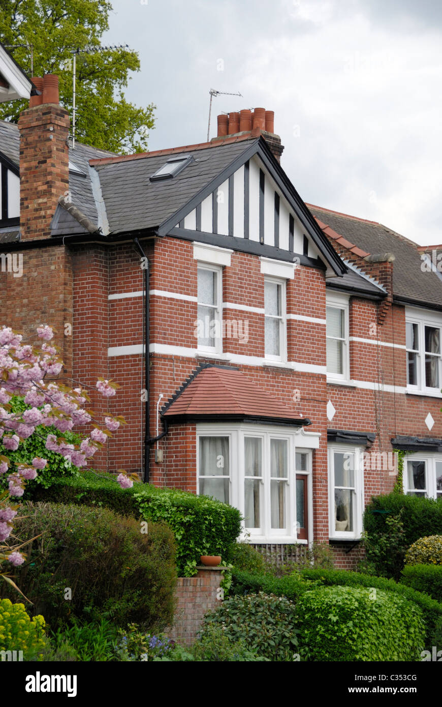 Houses in Cranley Gardens, Muswell Hill N10, London, England Stock
