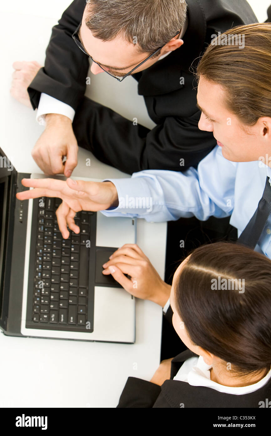 Business people above meeting hi-res stock photography and images - Alamy