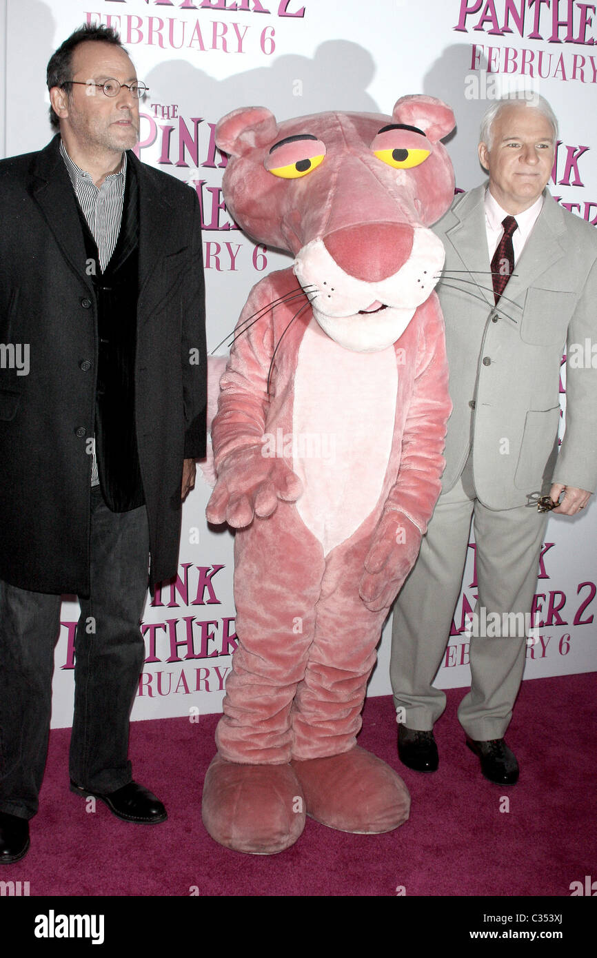 Jean Reno, Pink Panther and Steve Martin New York Premiere of 'The Pink  Panther 2' at the Ziegfeld Theater - Arrivals New York Stock Photo - Alamy