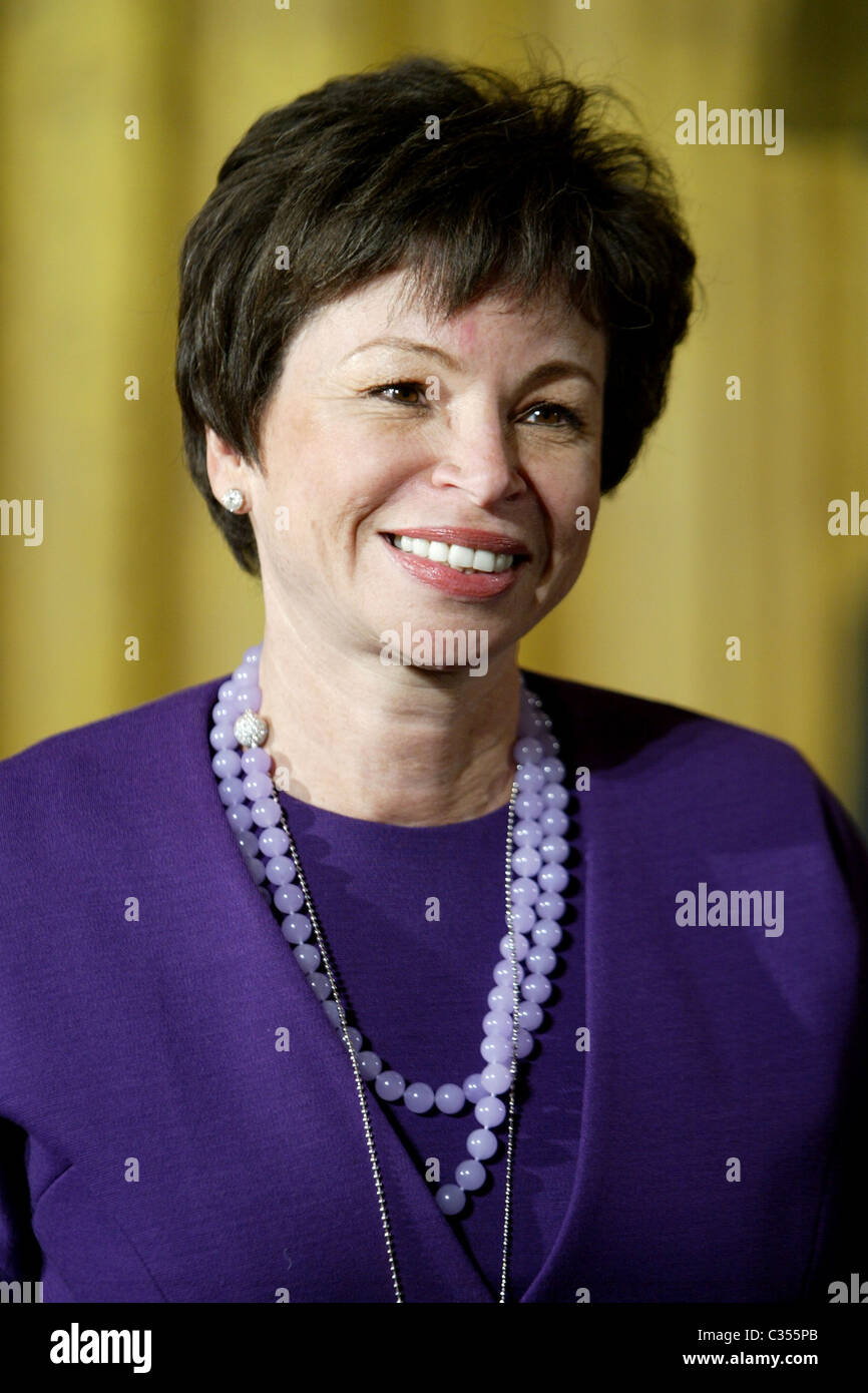 Advisor to President Barack Obama Valerie Jarrett President Barack Obama signs the State Children's Health Insurance Program Stock Photo