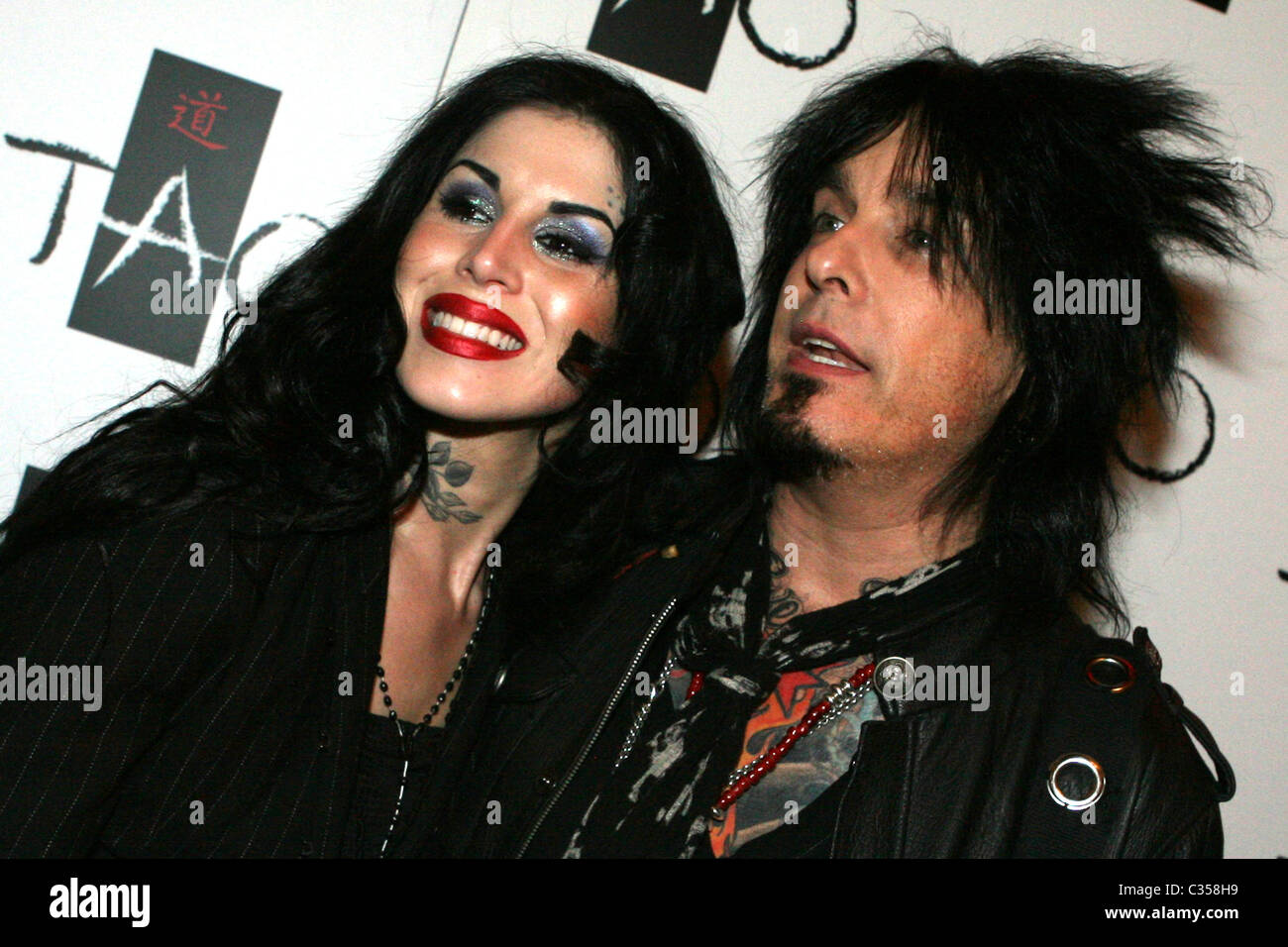 Kat Von D and Nikki Sixx Kat Von D celebrates the launch of her new