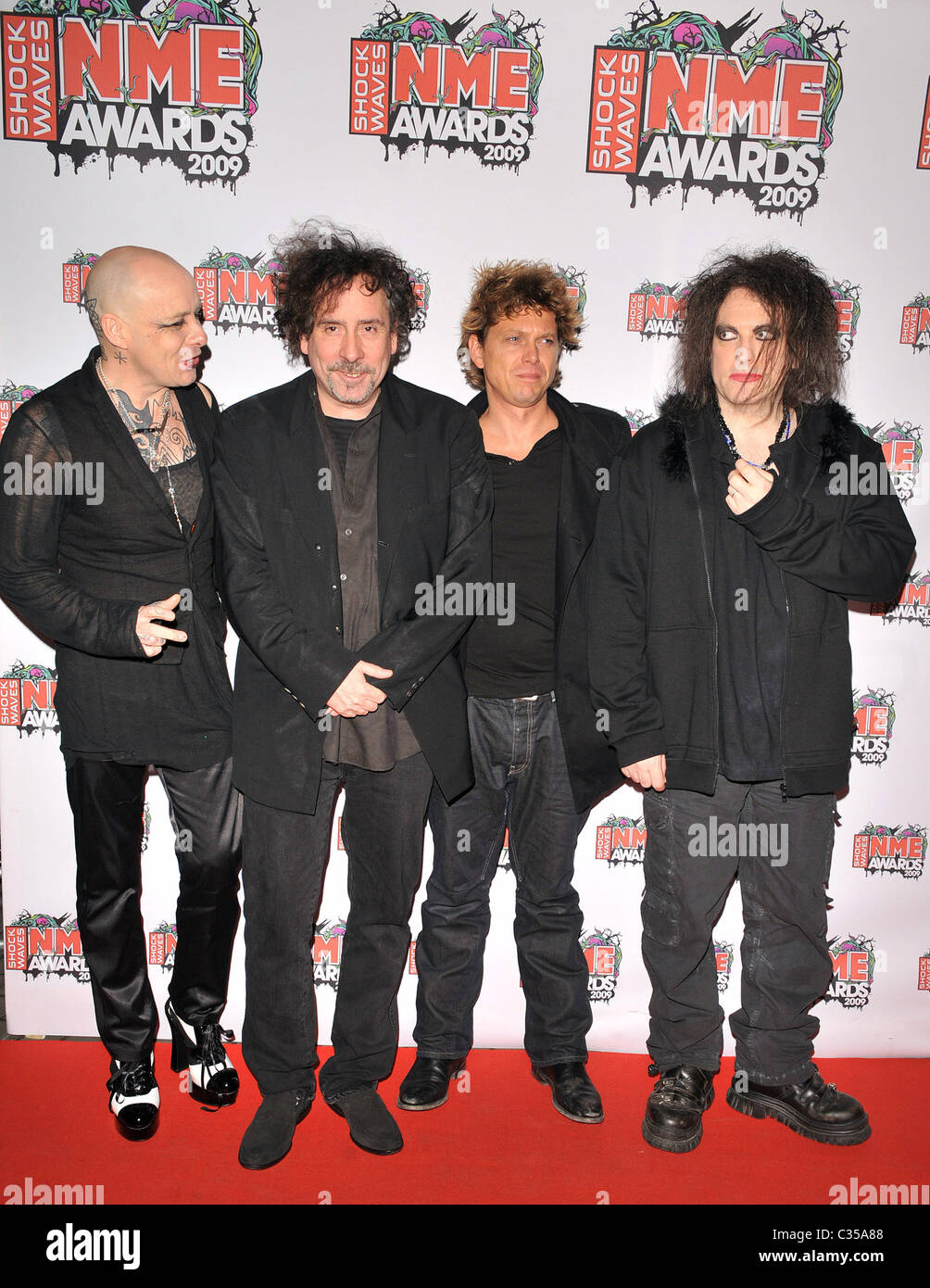 The Cure and Tim Burton The 2009 Shockwaves NME Awards held at the Brixton  Academy. London, England - 25.02.09 Stock Photo - Alamy
