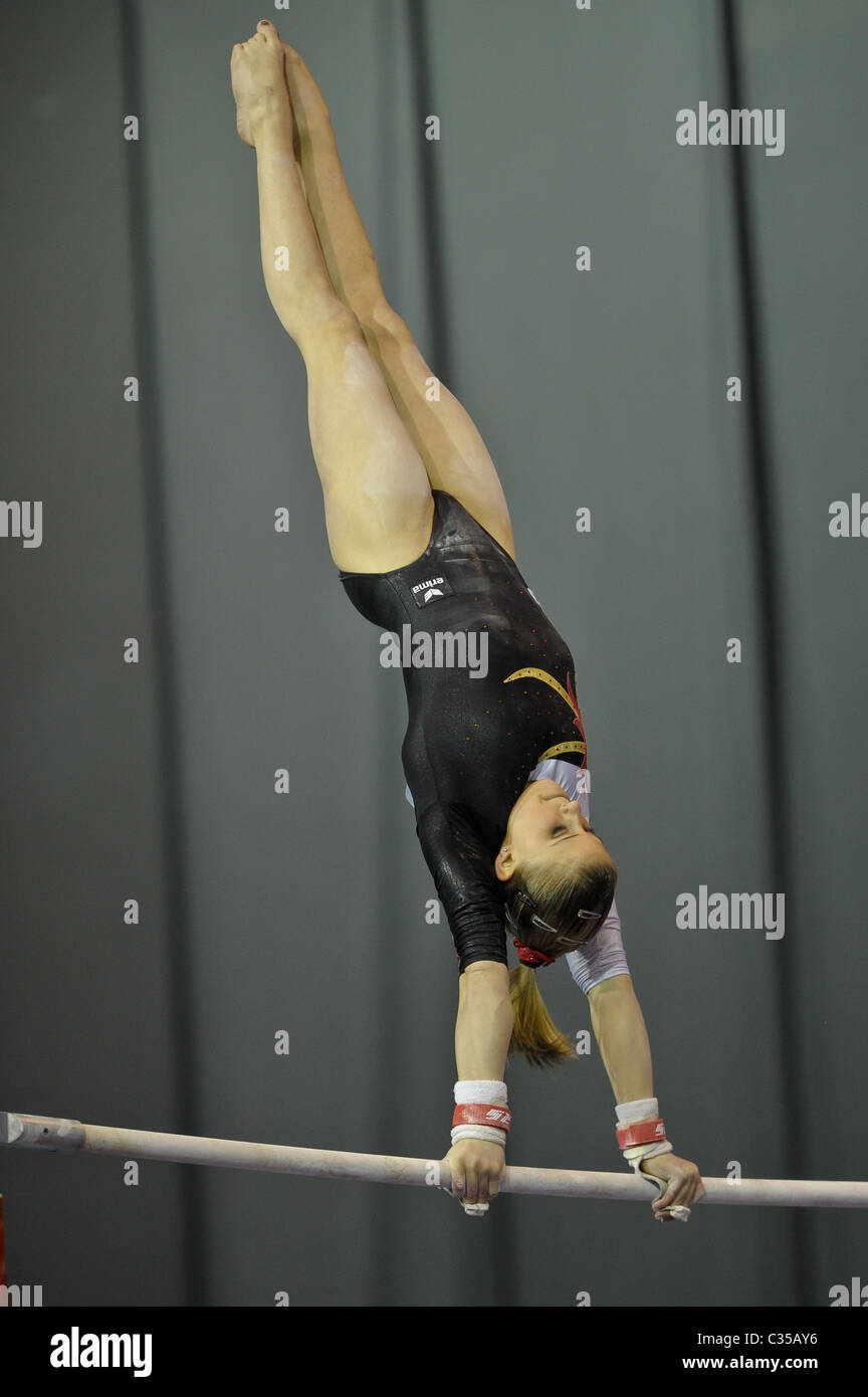 16.04.2011 Glasgow World Cup Gymnastics.Kelvin Hall Glasgow. Elizabeth