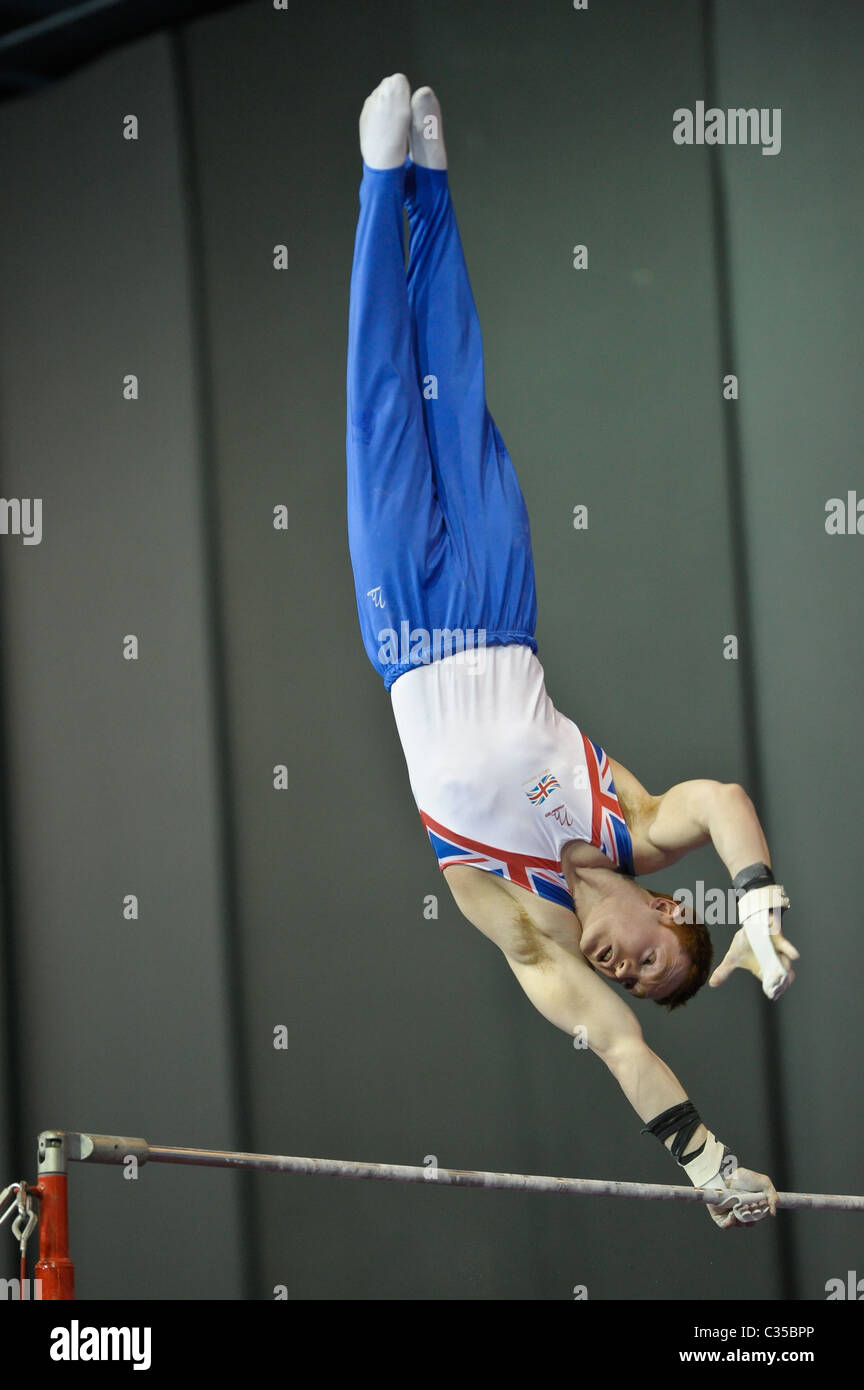 16.04.2011 Glasgow World Cup Gymnastics.Kelvin Hall Glasgow. Stock Photo