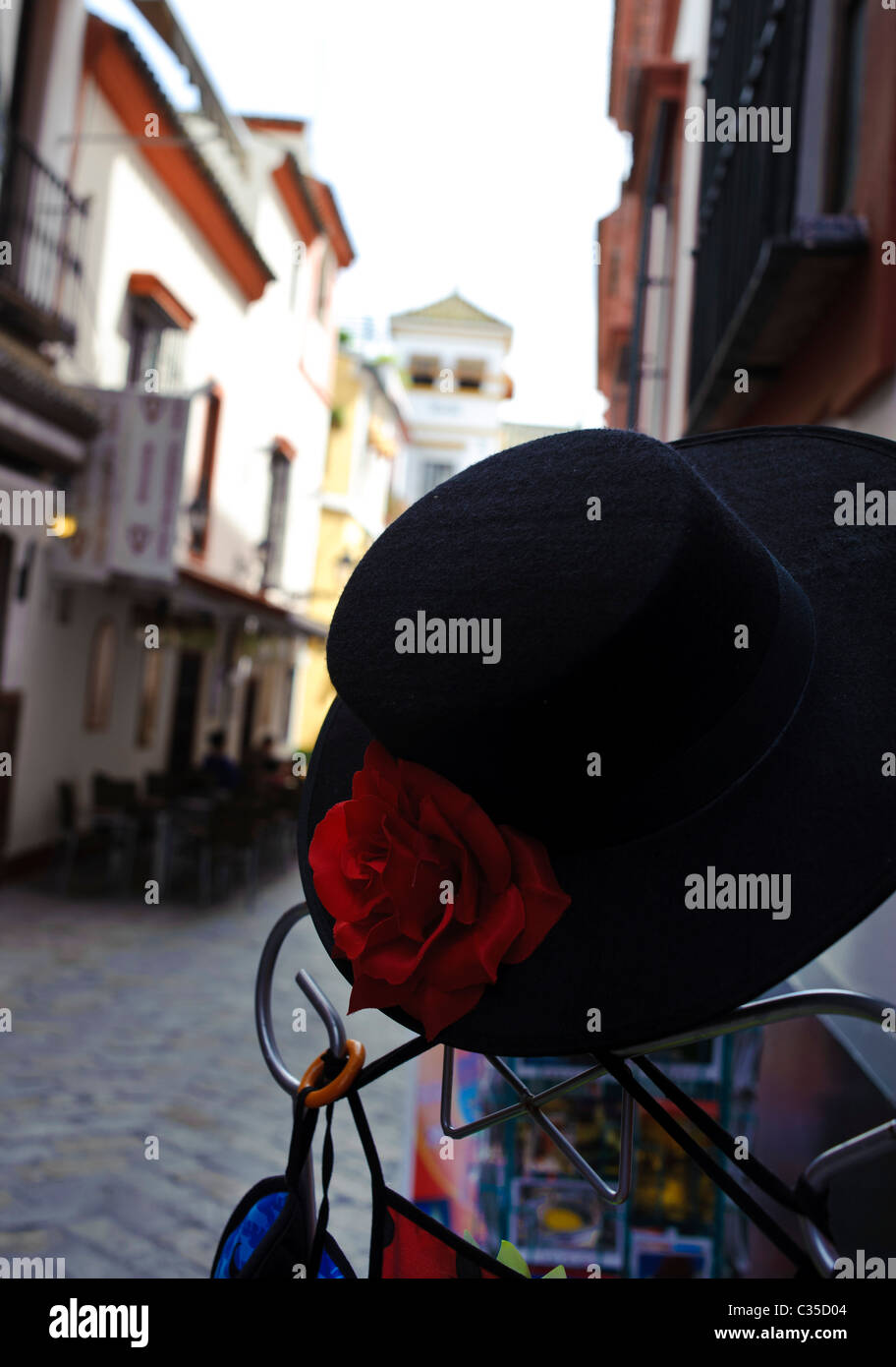 Womans black spanish hat hi-res stock photography and images - Alamy