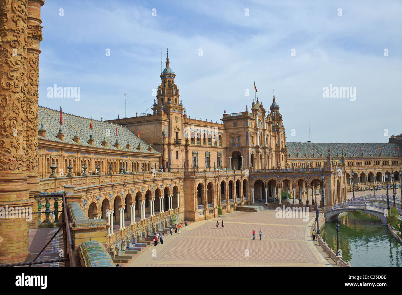 The Plaza de Espana in sevilla Stock Photo