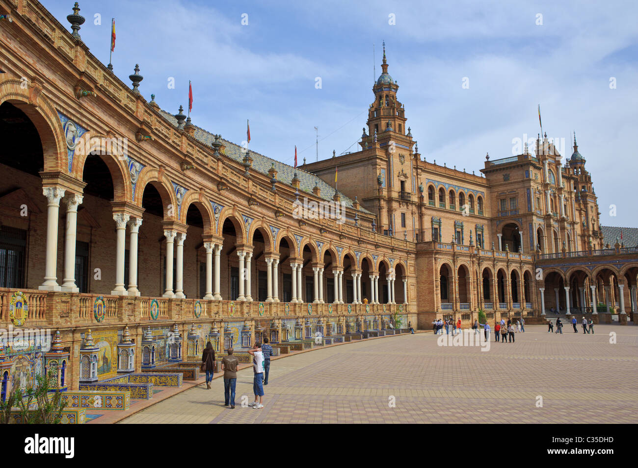 The Plaza de Espana in sevilla Stock Photo