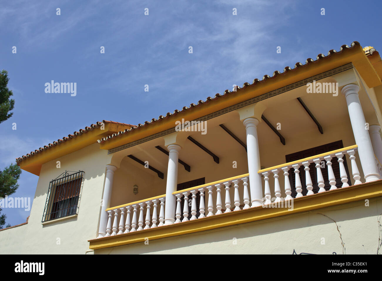 Spanish balcony in Rhonda Spain Stock Photo