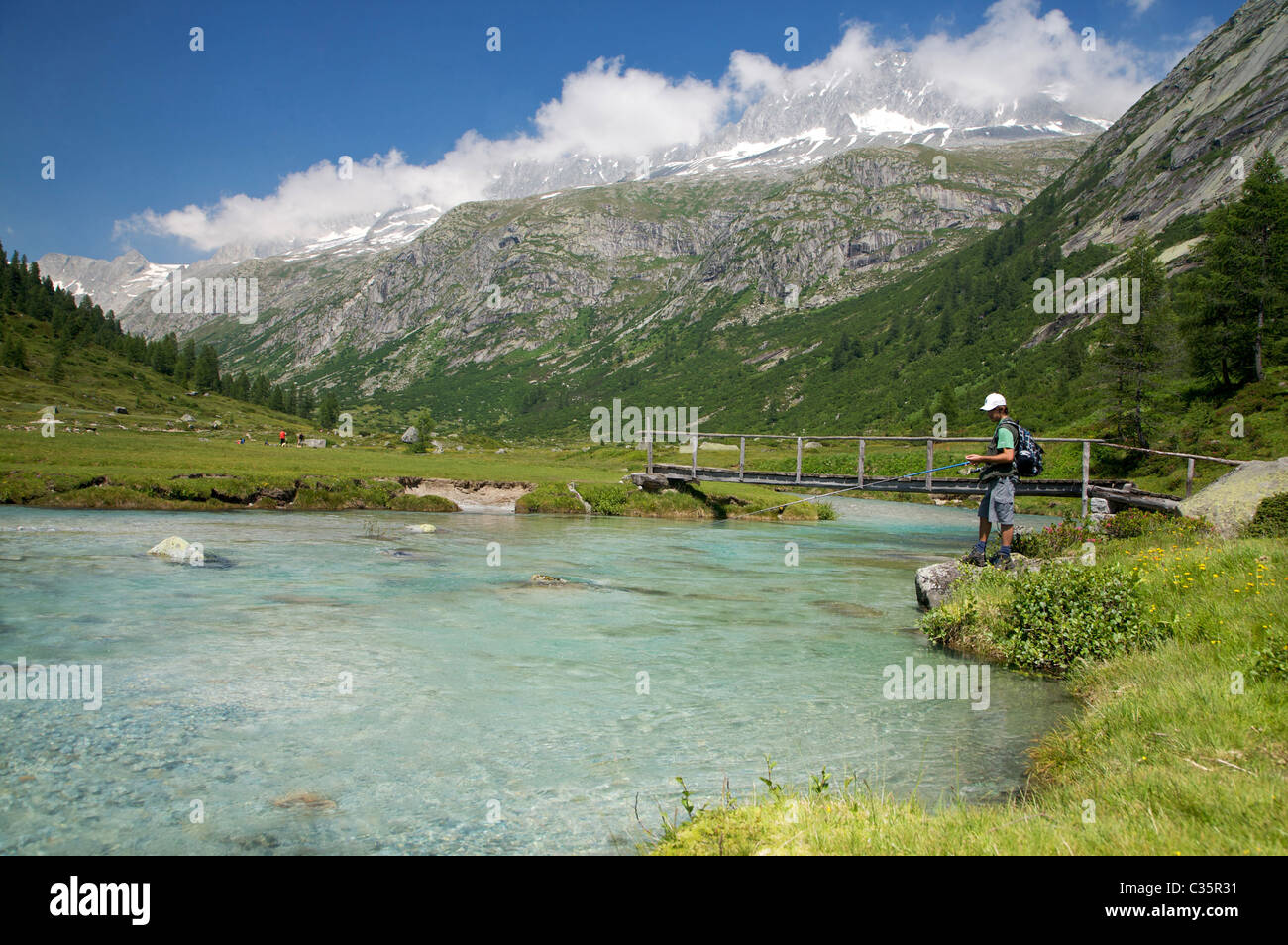 Chiese river in Adamello-Brenta Natural Park, Fumo Valley, Val di Daone, Valli Giudicarie, Trentino Alto Adige, Italy, Europe Stock Photo