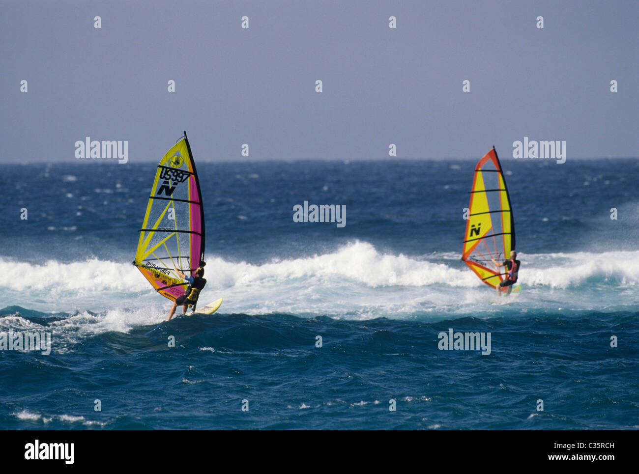 Windsurfing, Ocean, Maui, Hawaii, Hookipa Beach Stock Photo Alamy