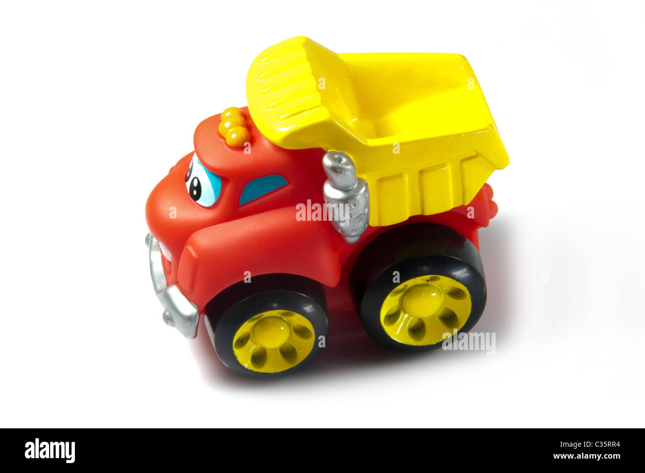 Toy dump truck Stock Photo