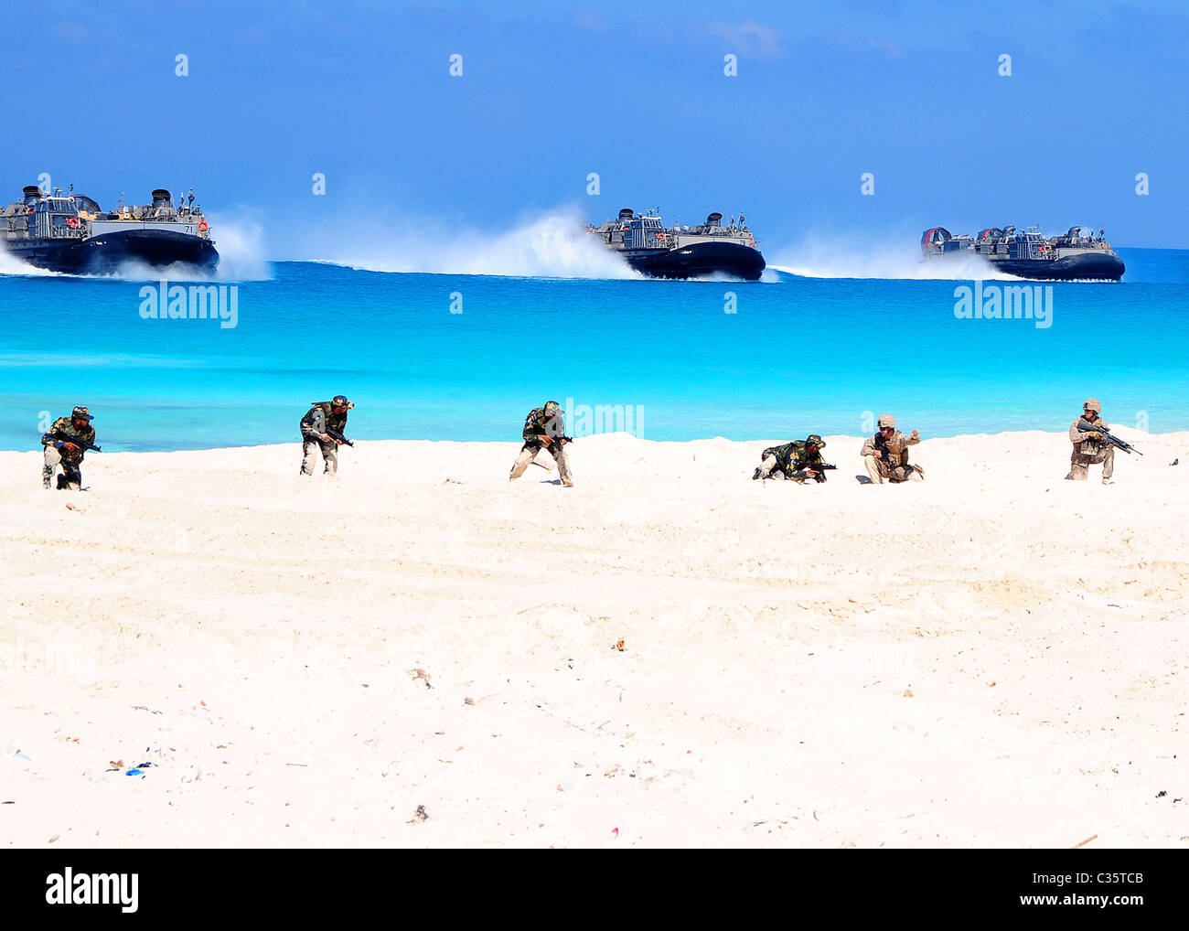 Marines conduct an amphibious assault demonstration ALEXANDRIA, Egypt Stock Photo