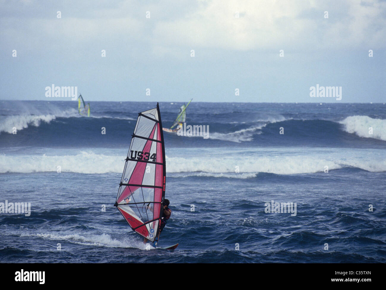 Windsurfing, Ocean, Maui, Hawaii, Hookipa Beach Stock Photo Alamy